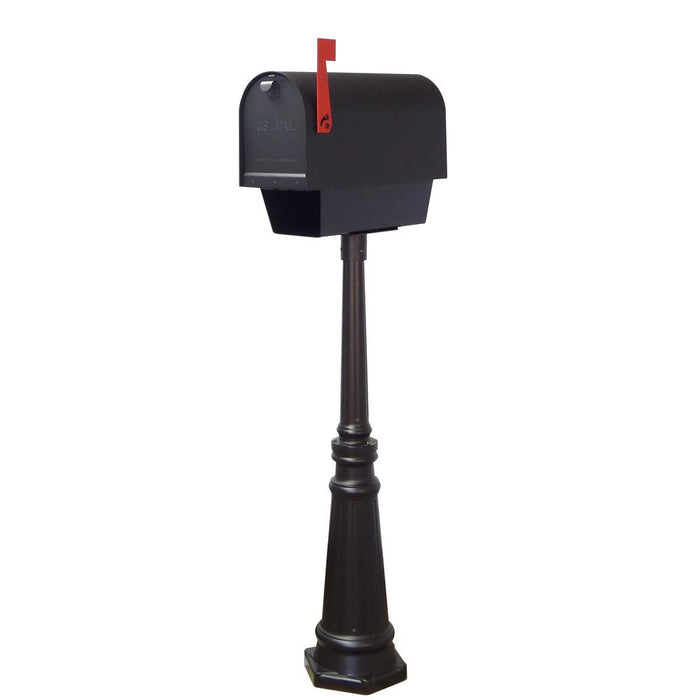 Special Lite Products || Titan Steel Curbside Mailbox with Newspaper Tube and Tacoma Mailbox Post