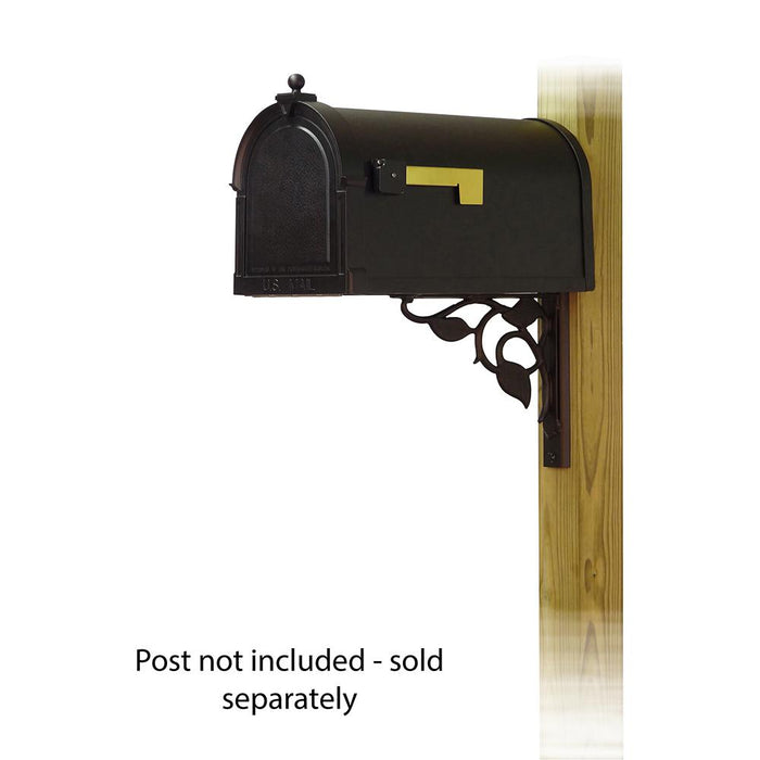 Special Lite Products || Berkshire Curbside Mailbox with Floral front single mailbox mounting bracket