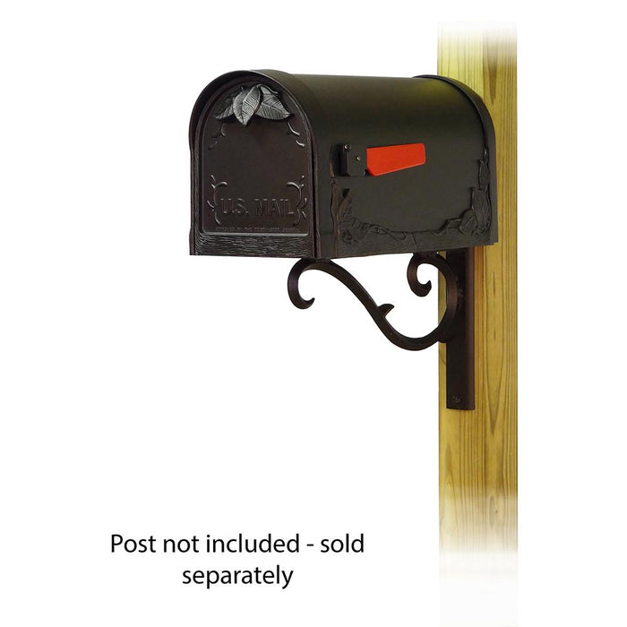 Special Lite Products || Floral Curbside Mailbox with Sorrento front single mailbox mounting bracket