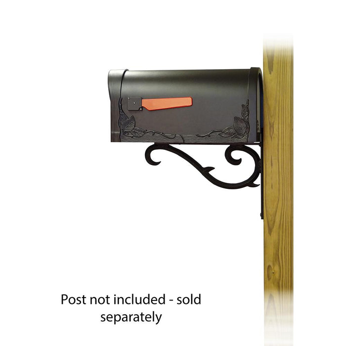 Special Lite Products || Floral Curbside Mailbox with Sorrento front single mailbox mounting bracket