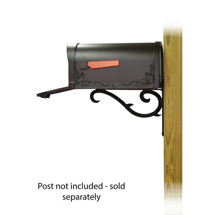 Special Lite Products || Floral Curbside Mailbox with Sorrento front single mailbox mounting bracket