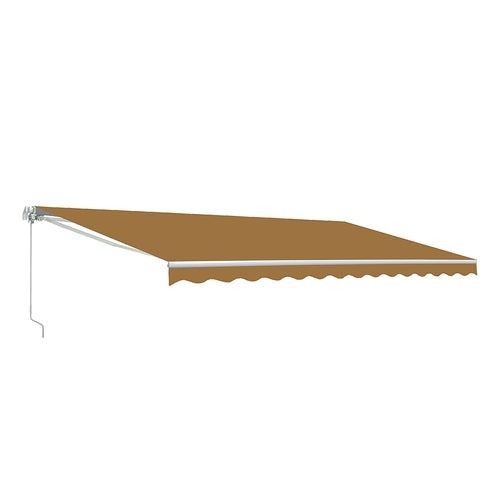 Aleko Products || Aleko Retractable Patio Awning 12x10 Feet Sand AW12X10SAND31-AP