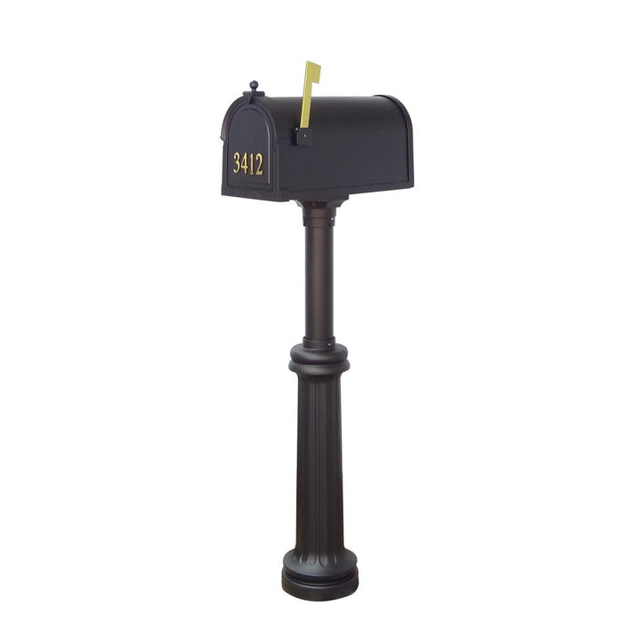 Special Lite Products || Berkshire Curbside Mailbox with Front Address Numbers and Bradford Mailbox Post