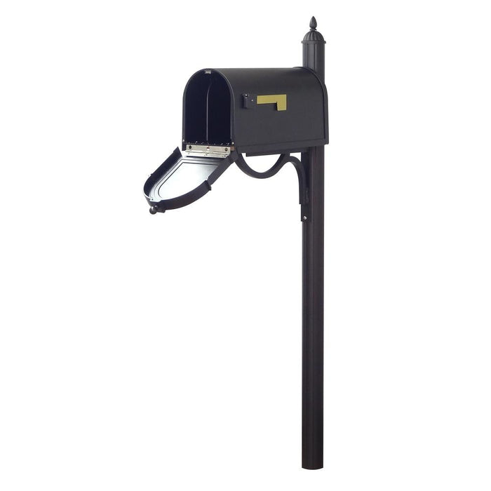 Special Lite Products || Berkshire Curbside Mailbox with Front Address Numbers and Richland Mailbox Post