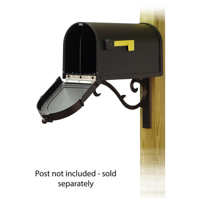 Special Lite Products || Berkshire Curbside Mailbox with Front Address Numbers and Sorrento front single mailbox mounting bracket