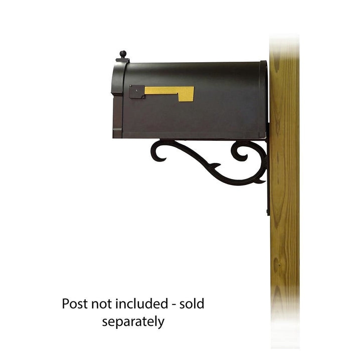 Special Lite Products || Berkshire Curbside Mailbox with Front Address Numbers and Sorrento front single mailbox mounting bracket