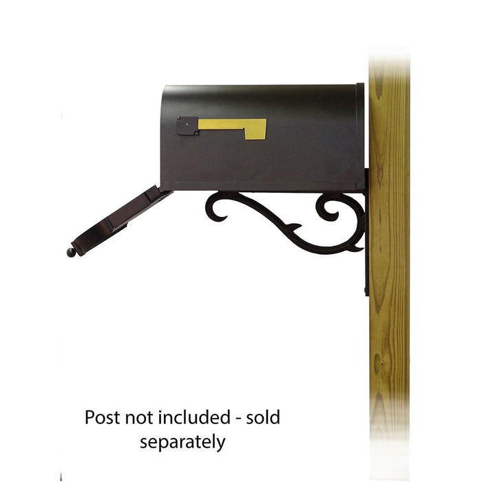 Special Lite Products || Berkshire Curbside Mailbox with Front Address Numbers and Sorrento front single mailbox mounting bracket