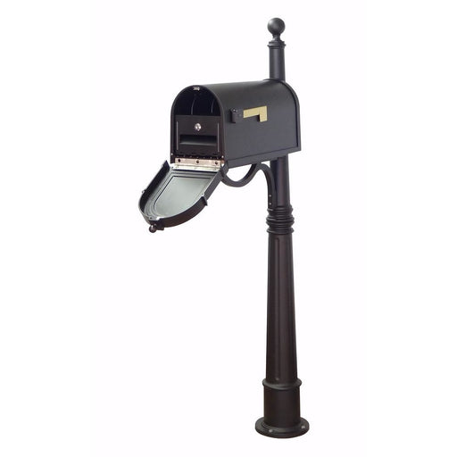 Special Lite Products || Berkshire Curbside Mailbox with Front Address Numbers, Locking Insert and Ashland Mailbox Post