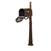 Special Lite Products || Berkshire Curbside Mailbox with Front Address Numbers, Locking Insert and Ashland Mailbox Post