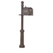 Special Lite Products || Berkshire Curbside Mailbox with Front Address Numbers, Locking Insert and Fresno Mailbox Post