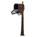 Special Lite Products || Berkshire Curbside Mailbox with Front Address Numbers, Newspaper Tube and Ashland Mailbox Post