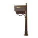 Special Lite Products || Berkshire Curbside Mailbox with Front Address Numbers, Newspaper Tube and Ashland Mailbox Post