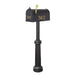 Special Lite Products || Berkshire Curbside Mailbox with Front and Side Address Numbers and Bradford Mailbox Post