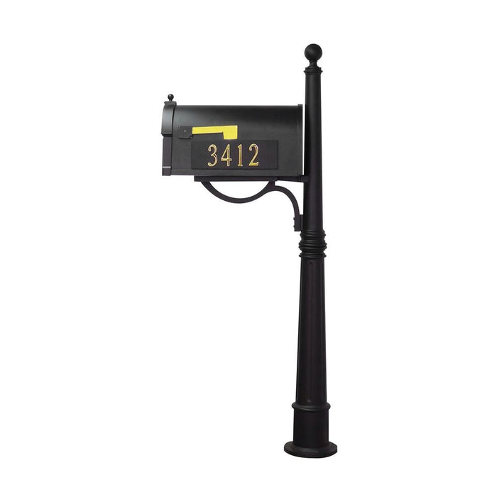 Special Lite Products || Berkshire Curbside Mailbox with Front and Side Address Numbers, Locking Insert and Ashland Mailbox Post