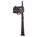 Special Lite Products || Berkshire Curbside Mailbox with Front and Side Address Numbers, Locking Insert and Ashland Mailbox Post