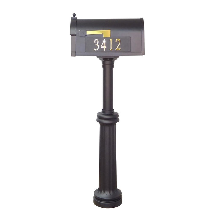 Special Lite Products || Berkshire Curbside Mailbox with Front and Side Address Numbers, Locking Insert and Bradford Mailbox Post