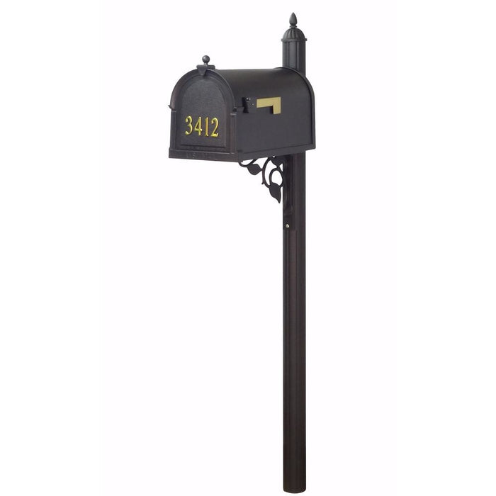 Special Lite Products || Berkshire Curbside Mailbox with Front Numbers and Albion Mailbox Post