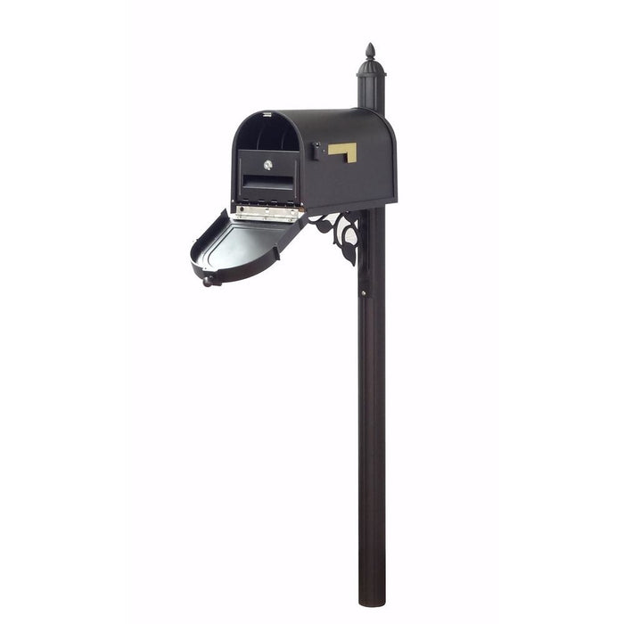 Special Lite Products || Berkshire Curbside Mailbox with Front Numbers, Locking Insert and Albion Mailbox Post