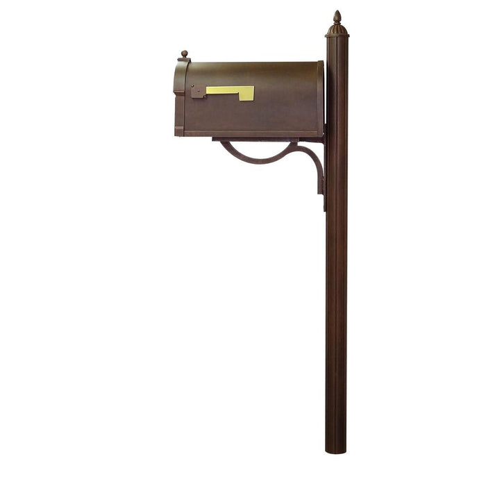 Special Lite Products || Berkshire Curbside Mailbox with Locking Insert and Richland Mailbox Post