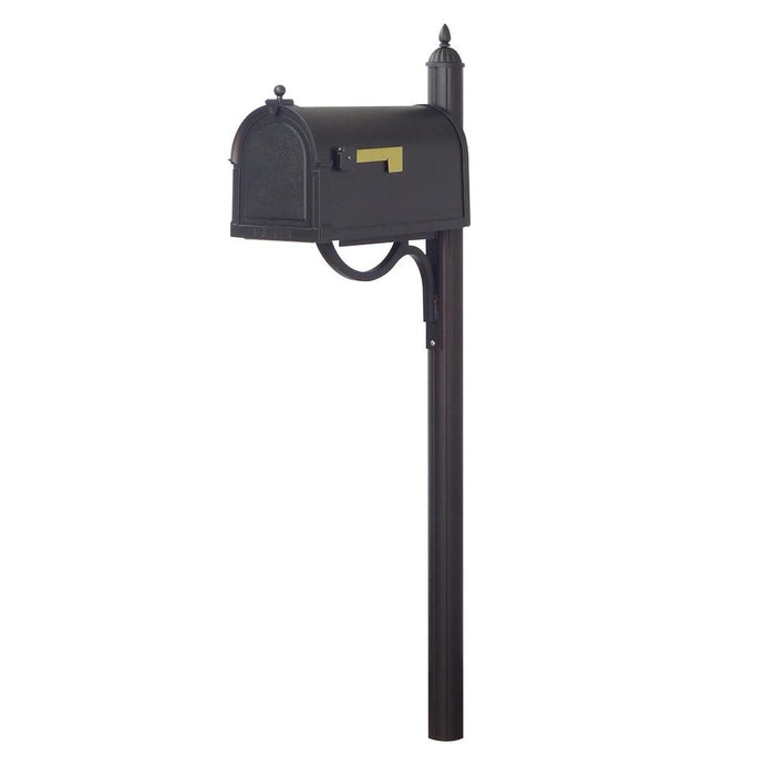 Special Lite Products || Berkshire Curbside Mailbox with Locking Insert and Richland Mailbox Post