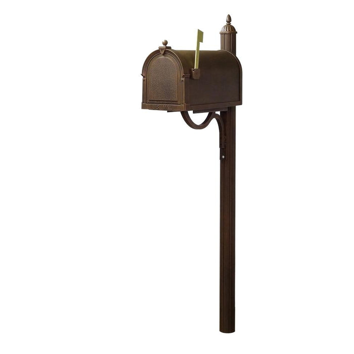 Special Lite Products || Berkshire Curbside Mailbox with Locking Insert and Richland Mailbox Post