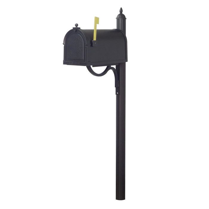 Special Lite Products || Berkshire Curbside Mailbox with Locking Insert and Richland Mailbox Post