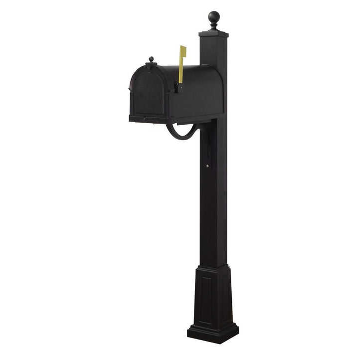 Special Lite Products || Berkshire Curbside Mailbox with Locking Insert and Springfield Mailbox Post with Base