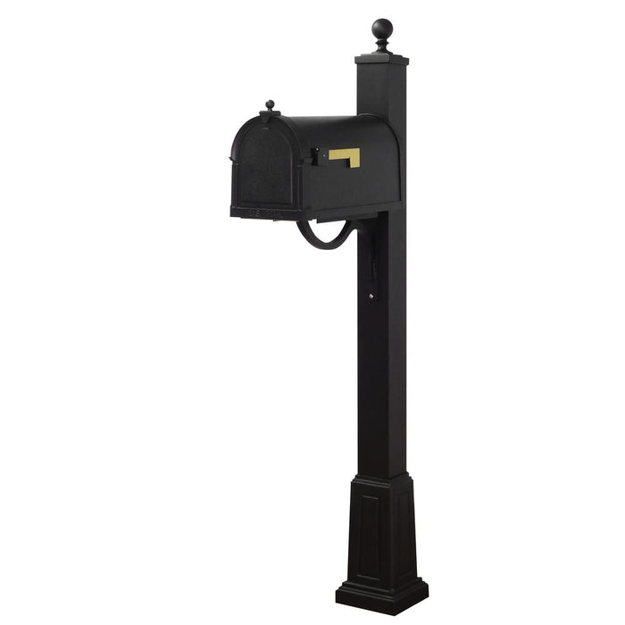 Special Lite Products || Berkshire Curbside Mailbox with Locking Insert and Springfield Mailbox Post with Base