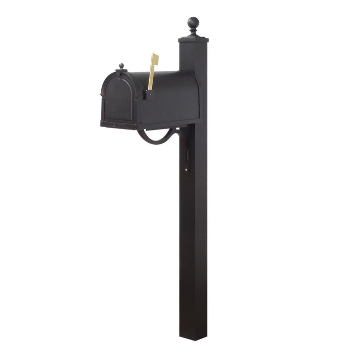 Special Lite Products || Berkshire Curbside Mailbox with Locking Insert and Springfield Mailbox Post