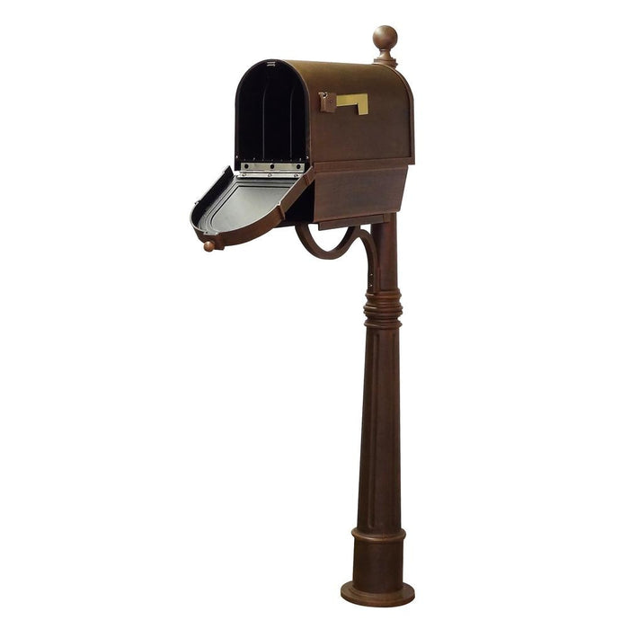 Special Lite Products || Berkshire Curbside Mailbox with Newspaper Tube and Ashland Mailbox Post