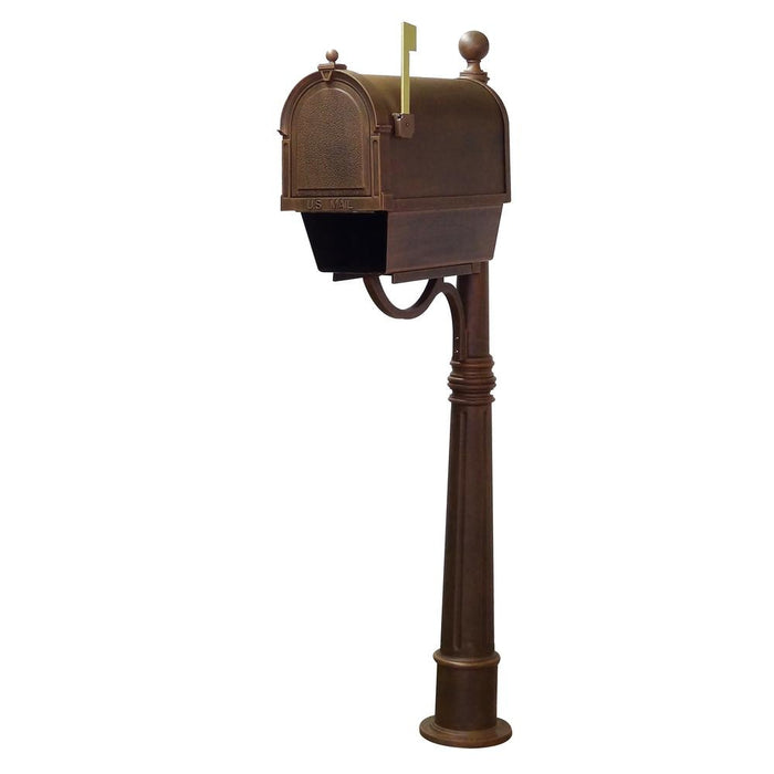 Special Lite Products || Berkshire Curbside Mailbox with Newspaper Tube and Ashland Mailbox Post