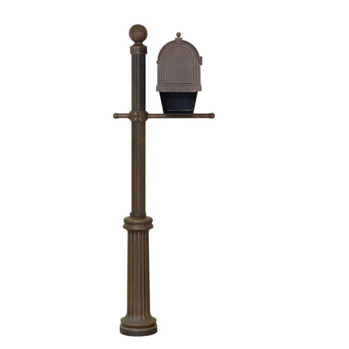 Special Lite Products || Berkshire Curbside Mailbox with Newspaper Tube and Fresno Mailbox Post