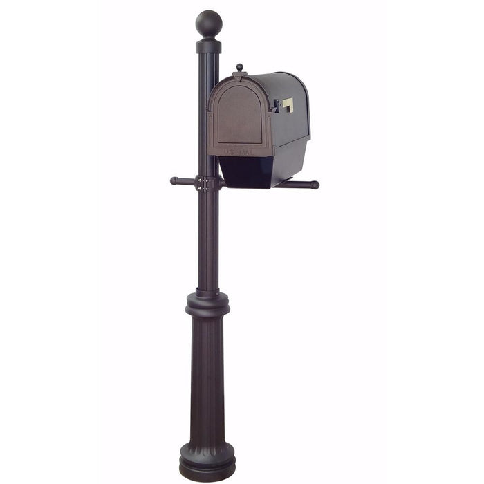 Special Lite Products || Berkshire Curbside Mailbox with Newspaper Tube and Fresno Mailbox Post