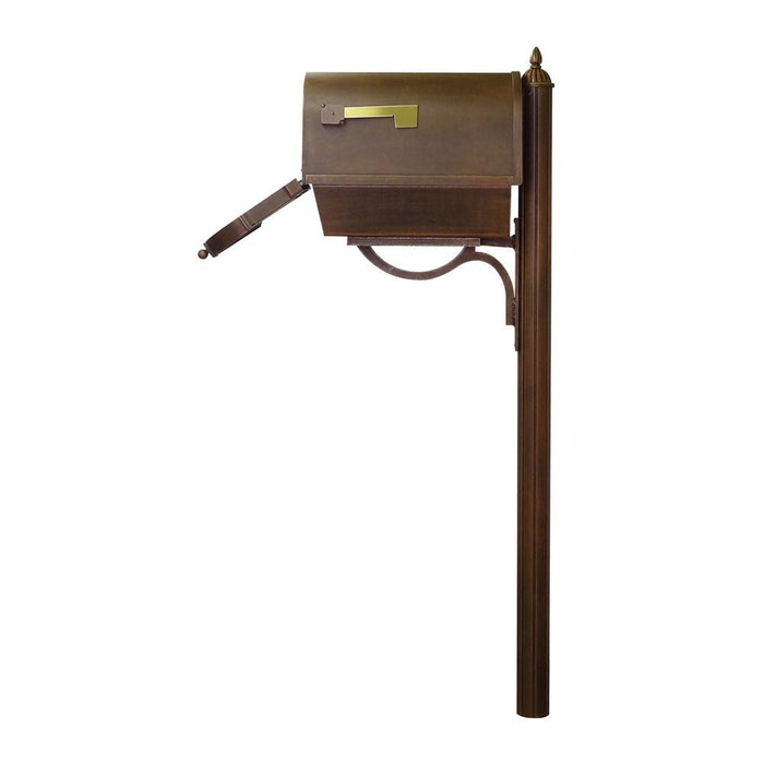 Special Lite Products || Berkshire Curbside Mailbox with Newspaper Tube and Richland Mailbox Post