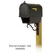 Special Lite Products || Berkshire Curbside Mailbox with Newspaper tube and Sorrento front single mailbox mounting bracket