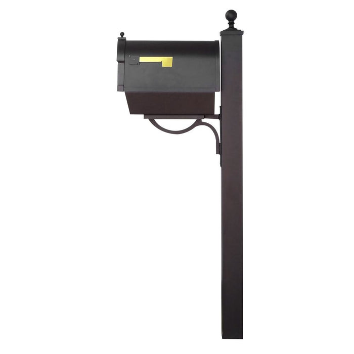 Special Lite Products || Berkshire Curbside Mailbox with Newspaper Tube and Springfield Mailbox Post