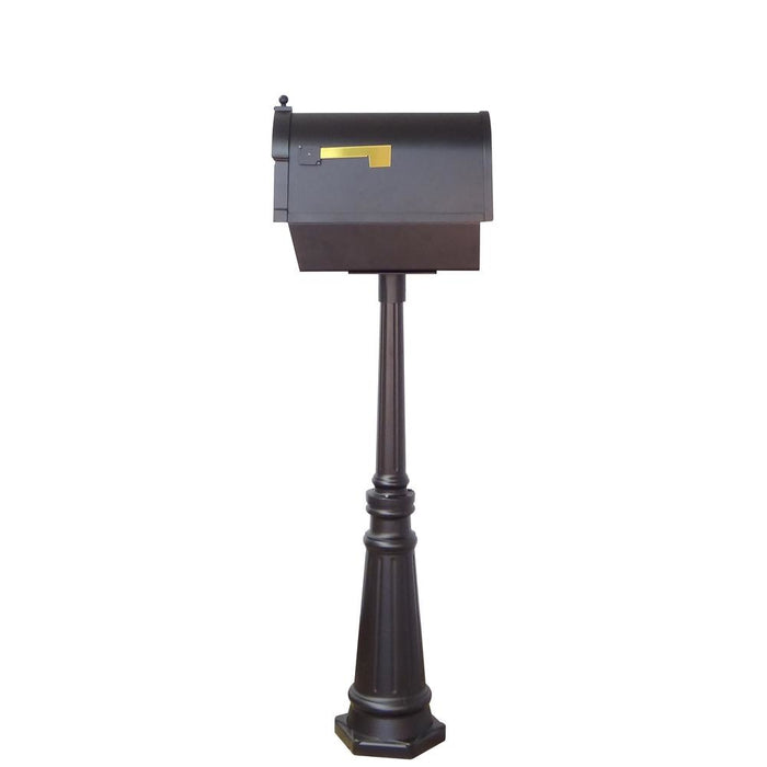 Special Lite Products || Berkshire Curbside Mailbox with Newspaper Tube and Tacoma Mailbox Post with Direct Burial Kit