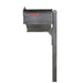 Special Lite Products || Berkshire Curbside Mailbox with Newspaper Tube and Wellington Mailbox Post, Swedish Silver