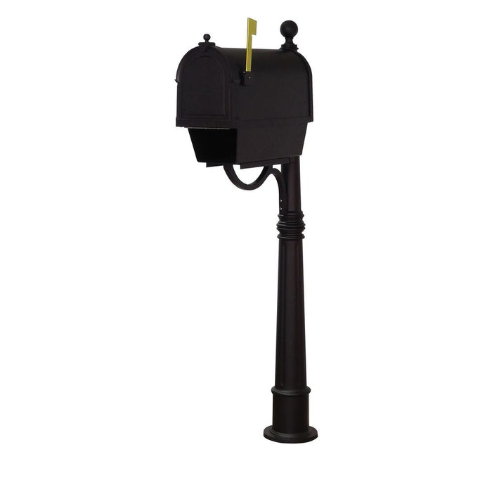 Special Lite Products || Berkshire Curbside Mailbox with Newspaper Tube, Locking Insert and Ashland Mailbox Post