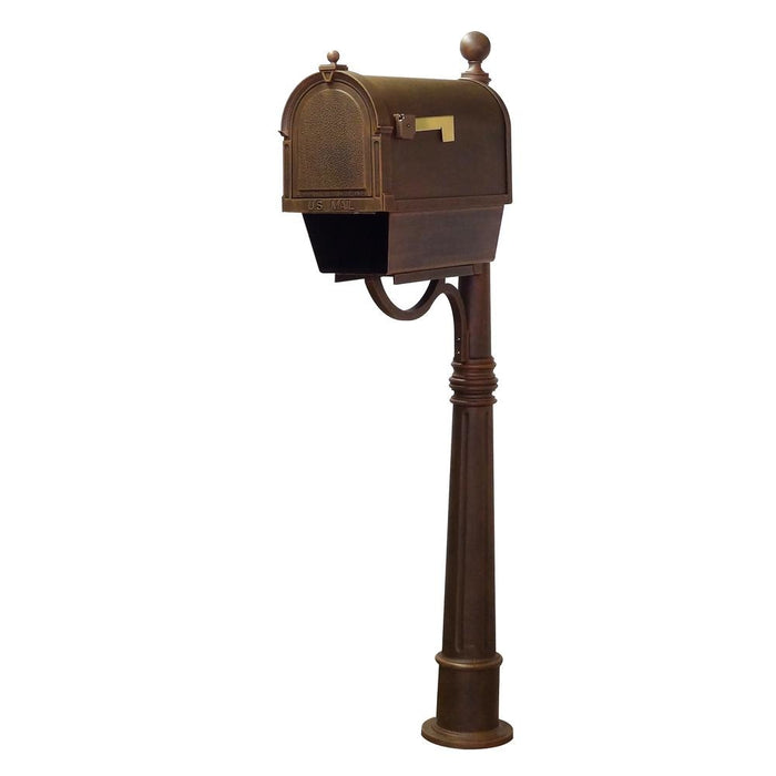 Special Lite Products || Berkshire Curbside Mailbox with Newspaper Tube, Locking Insert and Ashland Mailbox Post