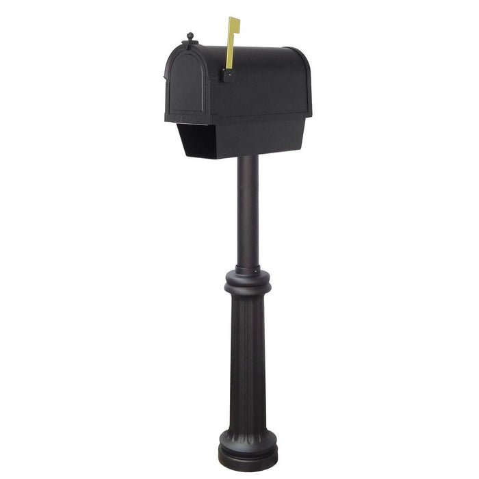 Special Lite Products || Berkshire Curbside Mailbox with Newspaper Tube, Locking Insert and Bradford Mailbox Post