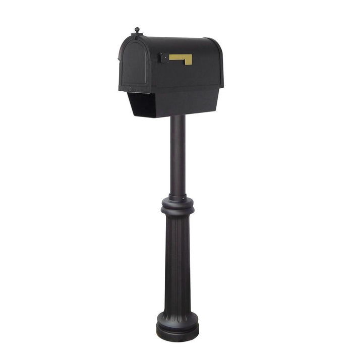 Special Lite Products || Berkshire Curbside Mailbox with Newspaper Tube, Locking Insert and Bradford Mailbox Post