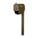 Special Lite Products || Berkshire Curbside Mailbox with Newspaper Tube, Locking Insert and Wellington Mailbox Post, Copper