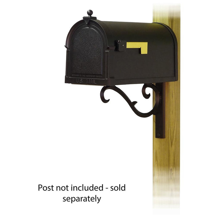 Special Lite Products || Berkshire Curbside Mailbox with Sorrento front single mailbox mounting bracket