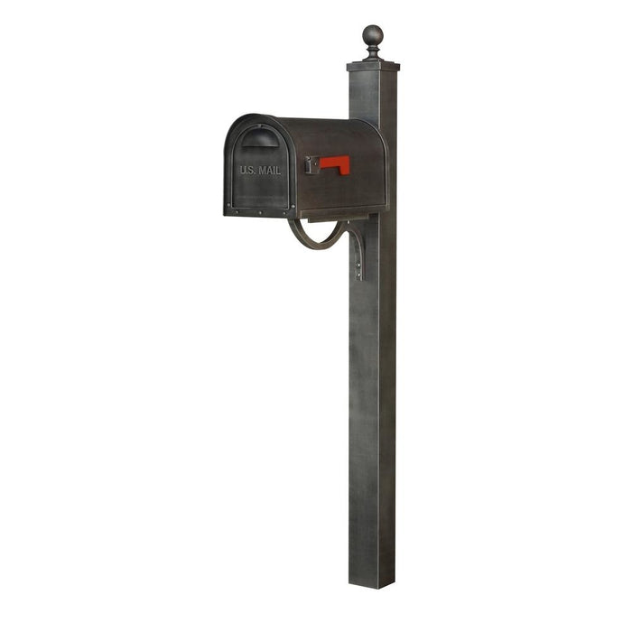 Special Lite Products || Classic Curbside Mailbox and Springfield Direct Burial Mailbox Post Smooth