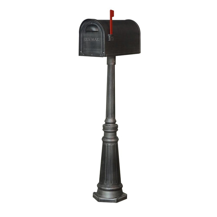 Special Lite Products || Classic Curbside Mailbox and Tacoma Surface Mount Mailbox Post with Base