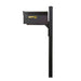 Special Lite Products || Classic Curbside Mailbox and Wellington Direct Burial Mailbox Post Smooth, Black