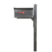 Special Lite Products || Classic Curbside Mailbox and Wellington Direct Burial Mailbox Post Smooth, Swedish Silver