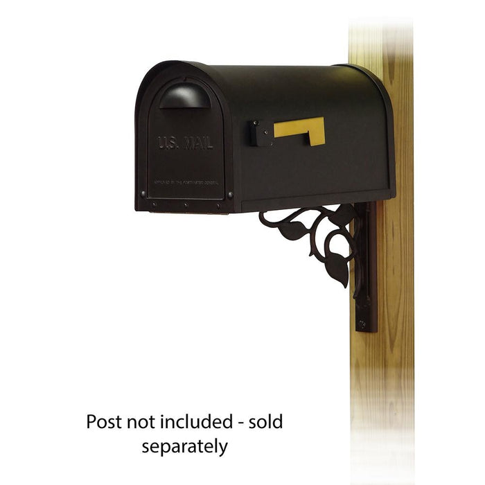 Special Lite Products || Classic Curbside Mailbox with Floral front single mailbox mounting bracket