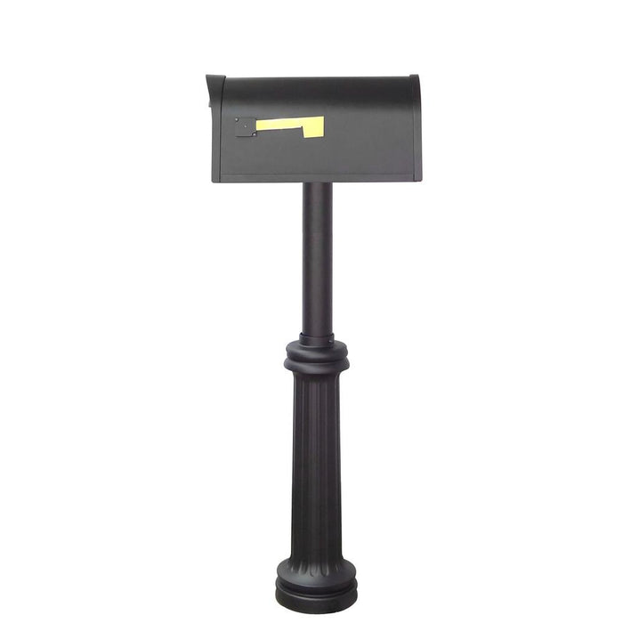 Special Lite Products || Classic Curbside Mailbox with Locking Insert and Bradford Mailbox Post